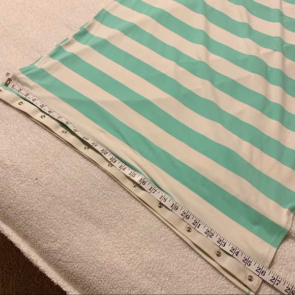 Lululemon Vinyasa Wrap Scarf Turquoise White Stripe - Picture 5 of 10